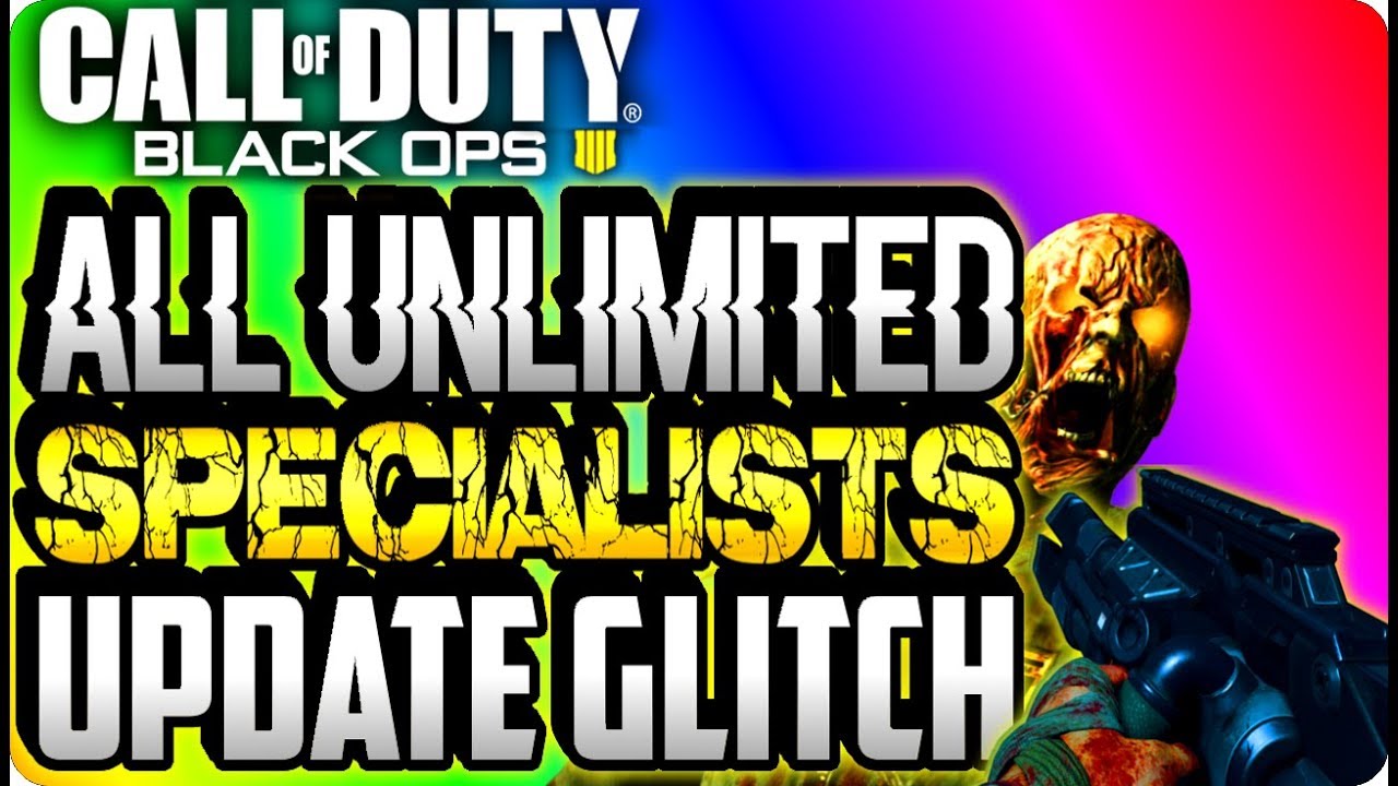 BO4 Zombie Glitches: Solo Unlimited Specialists Glitch All Maps Update Video - Black Ops 4 XP Glitch