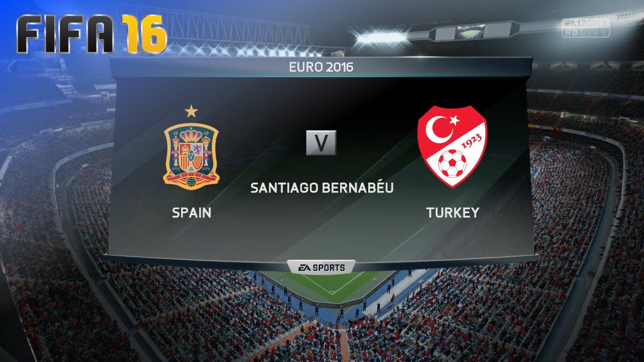 FIFA 16 - Spain vs. Turkey (EURO 2016 - Match #21)