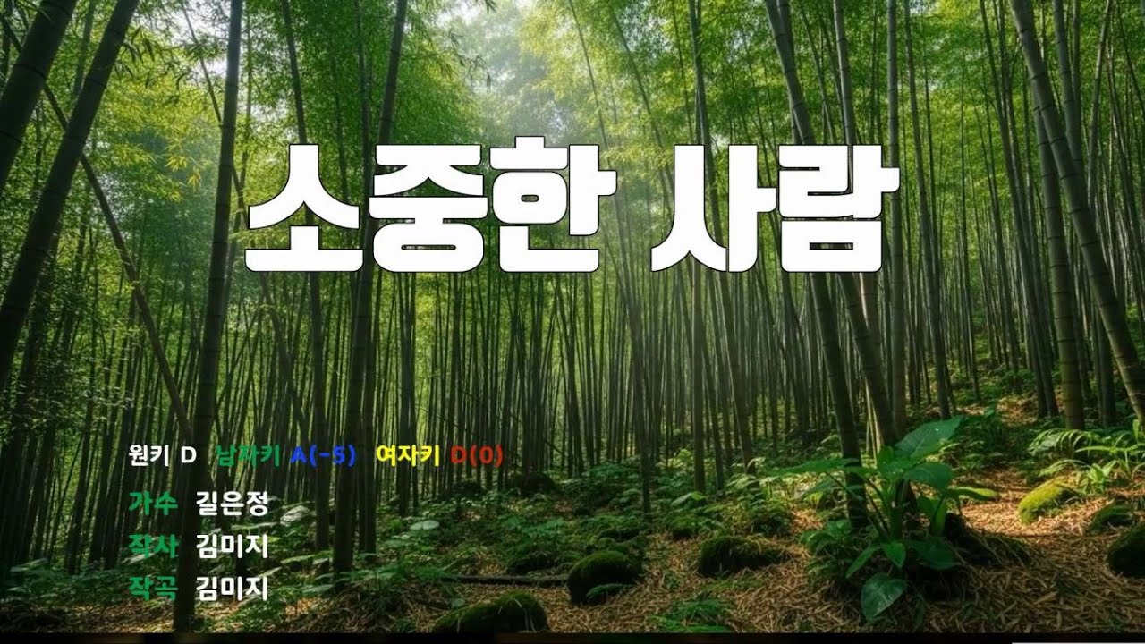 [은성 반주기] 소중한사람 - 길은정 노래 / MR / 가사 / 반주