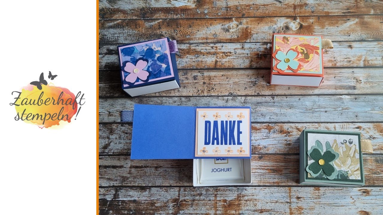 Zauberbox mit Schubfach | schnelles Goodie | KÜNSTLERISCH FLORAL | Stampin' Up! | Mini Rittersport