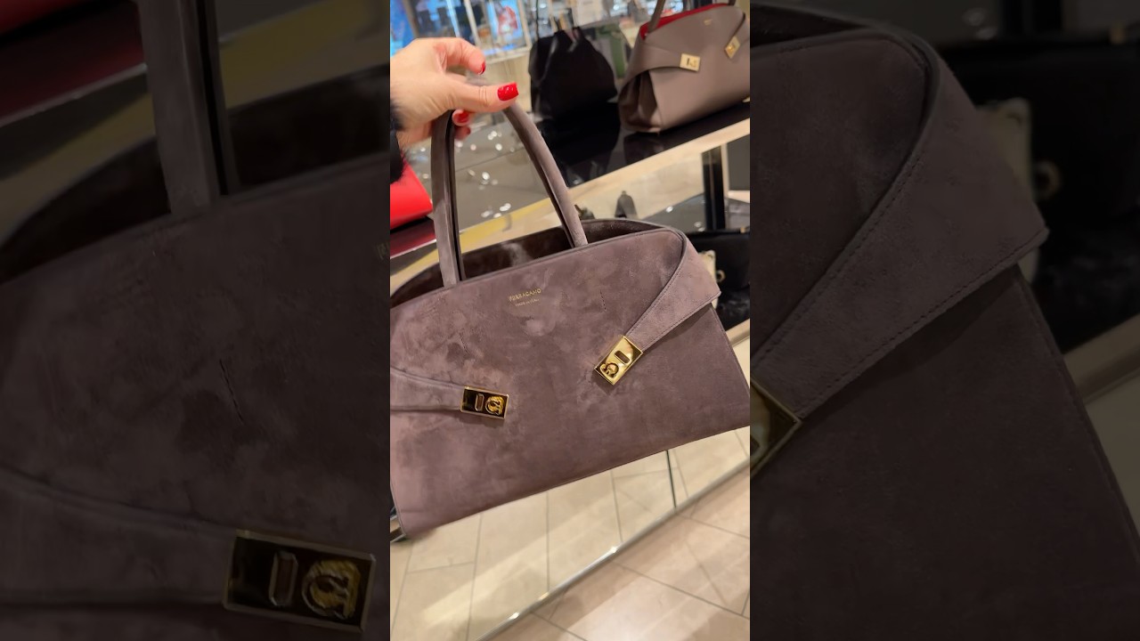 Isn&rsquo;t she gorgeous? The new Ferragamo Hug bag 💗 #ferragamo #fashiontrends