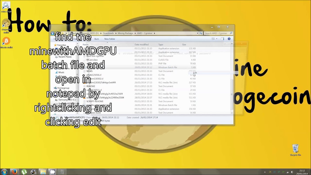 Basic dogecoin mining guide (windows & AMD)