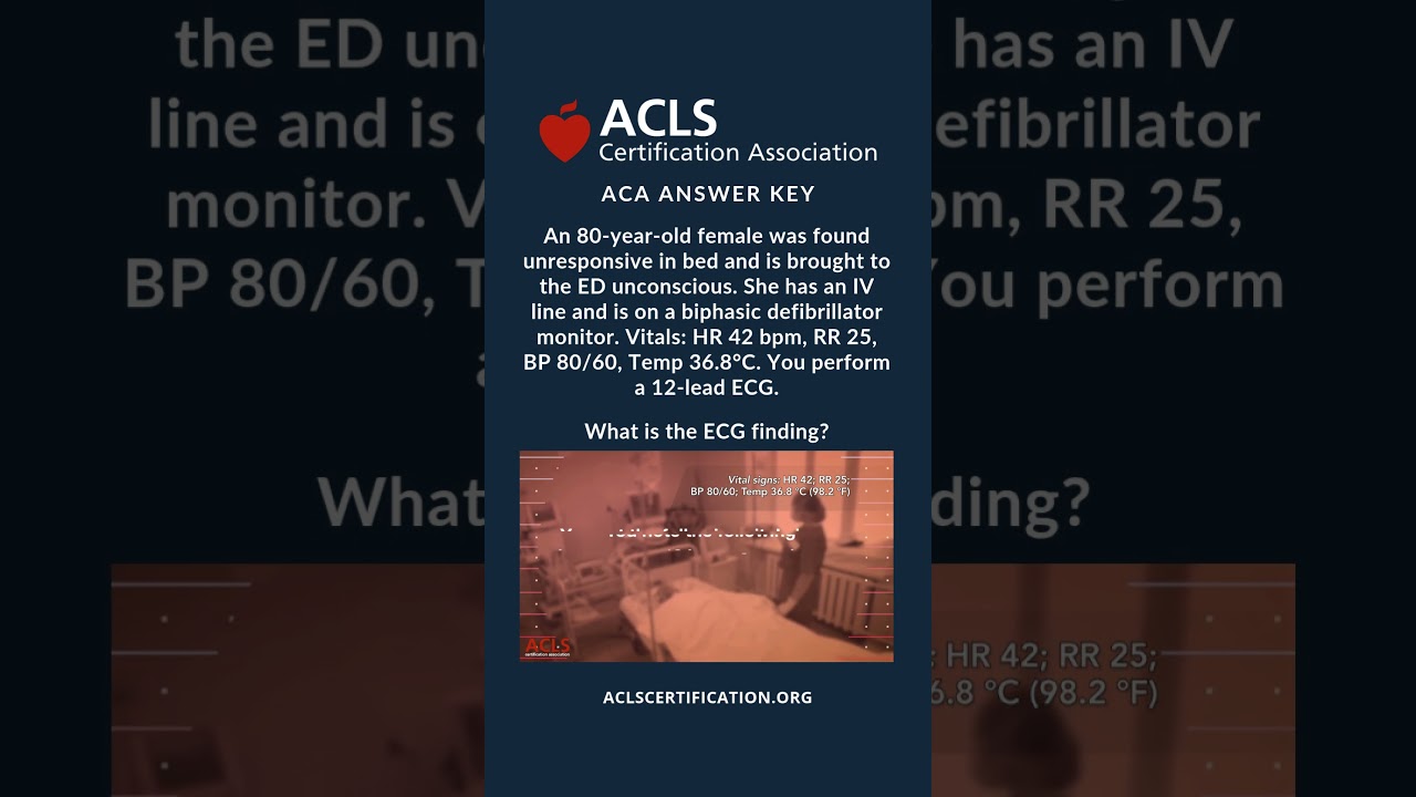 ACLS Megacode 3 Q1 Answer Key #aclsmegacode #acls #reels