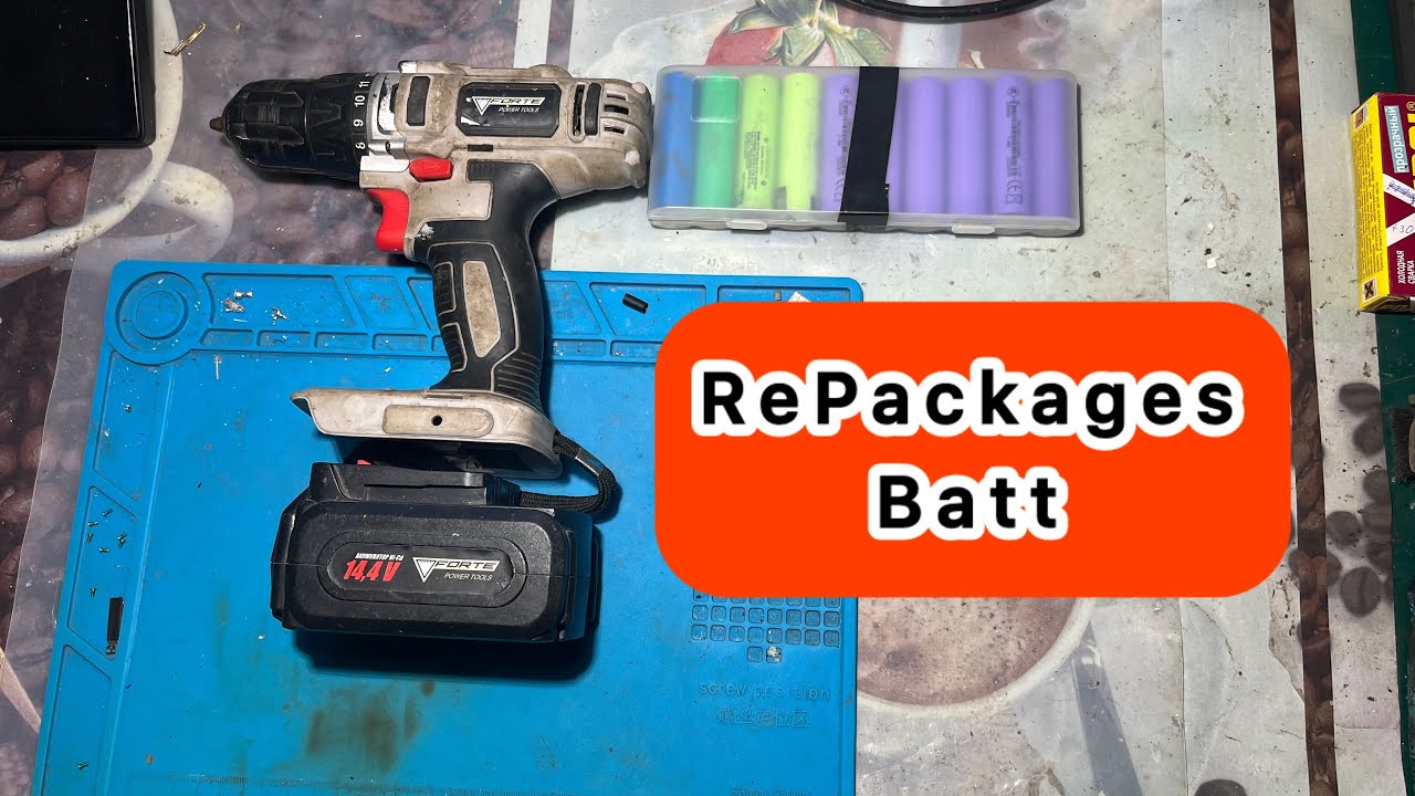 Forte Power Tools 14.4V Battety CDN 1413 repack 18650 аккумулятор шуруповерта перепаковка