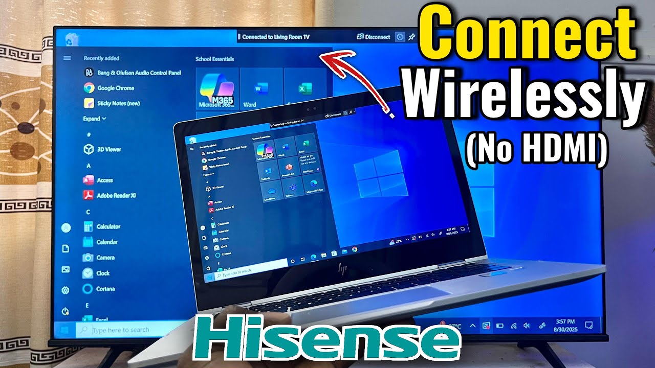 Hisense TV: How to Screen Mirror Laptop to TV (Without HDMI) 
