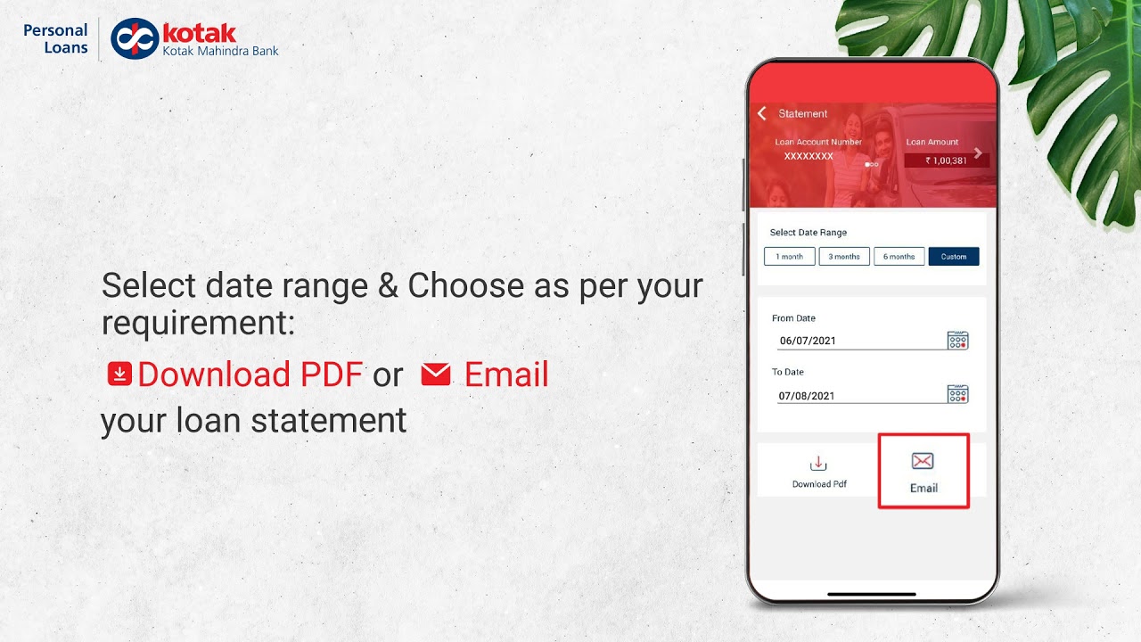 Know how to download your Personal Loan Statement & Re-payment Schedule with Kotak Mobile App