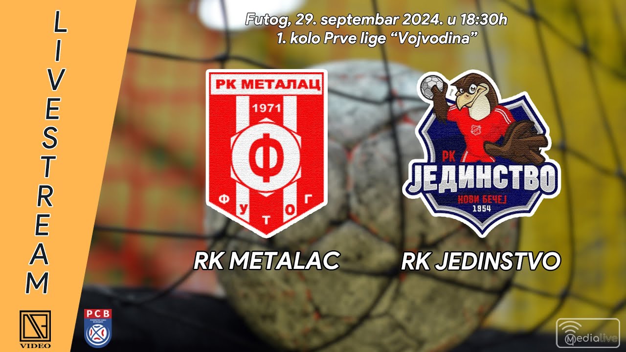 RK METALAC Futog - RK JEDINSTVO Novi Bečej (Full match Livestream) [29.09.2024.]