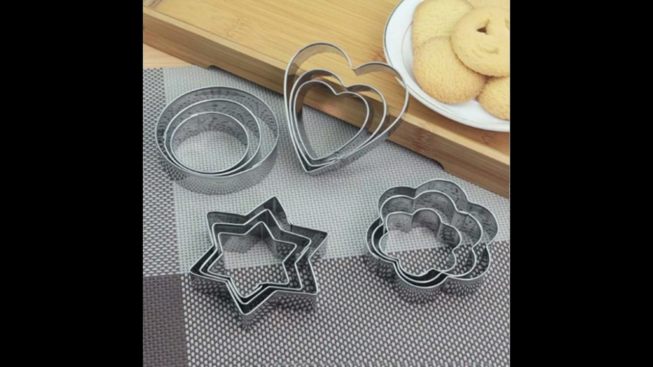 Pack of 12 #Different #Shapes #Stainless Steel #Cookie Cutter #Biscuit Cutter 300