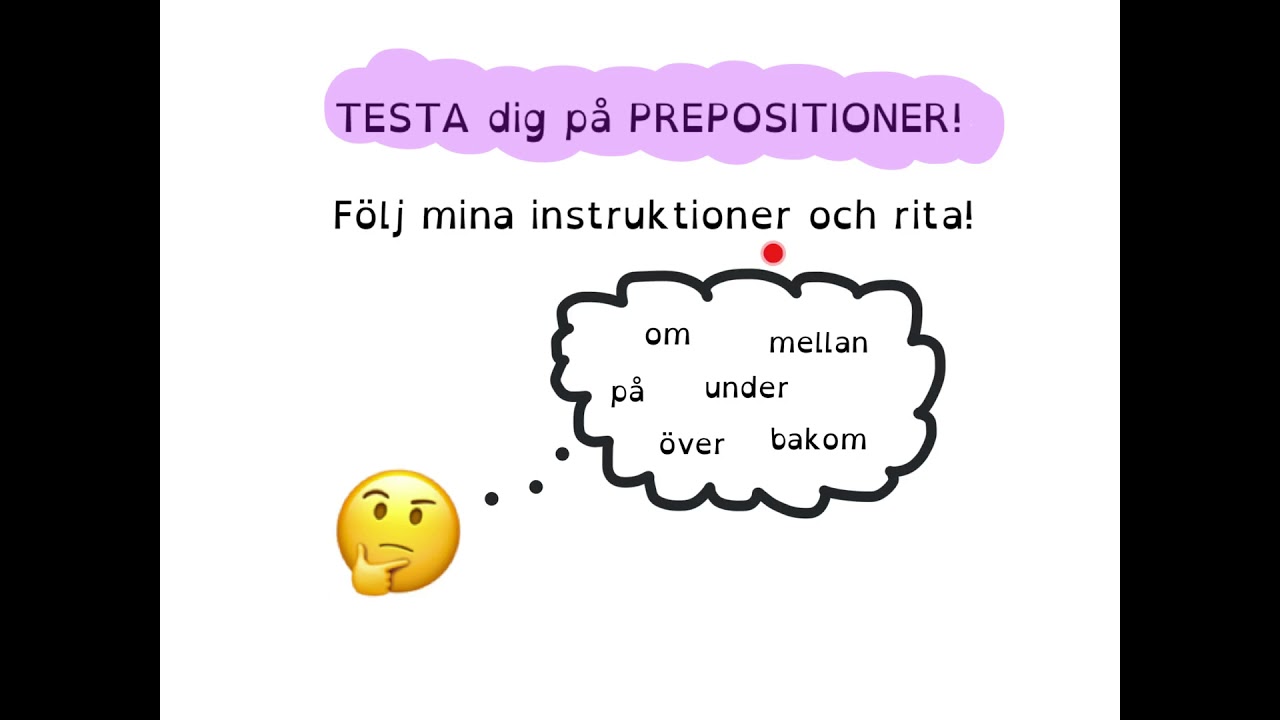How to learn Swedish - TEST på PREPOSITIONER