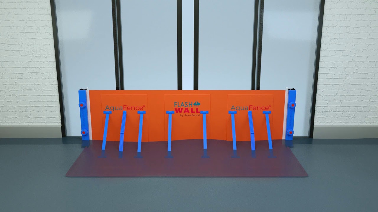 FlashWall von AquaFence - Mobiler Hochwasserschutz -Wand- bei Hochwasser und Starkregen - Flutschutz