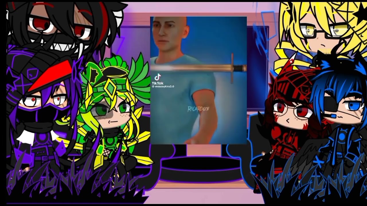 Titans react tiktoks |gacha club| {Português/English} (Parte 2)