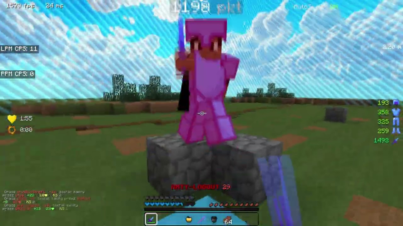 MCPVP.PL ◉ Teparki 1v1 ◉ kille i jakieś strefki ◉ txt pvp ◉ 4k 180fps