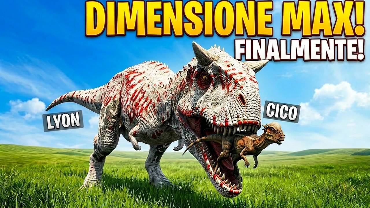 HO RAGGIUNTO LA DIMENSIONE MASSIMA COME DINOSAURO CON I MIEI AMICI!
