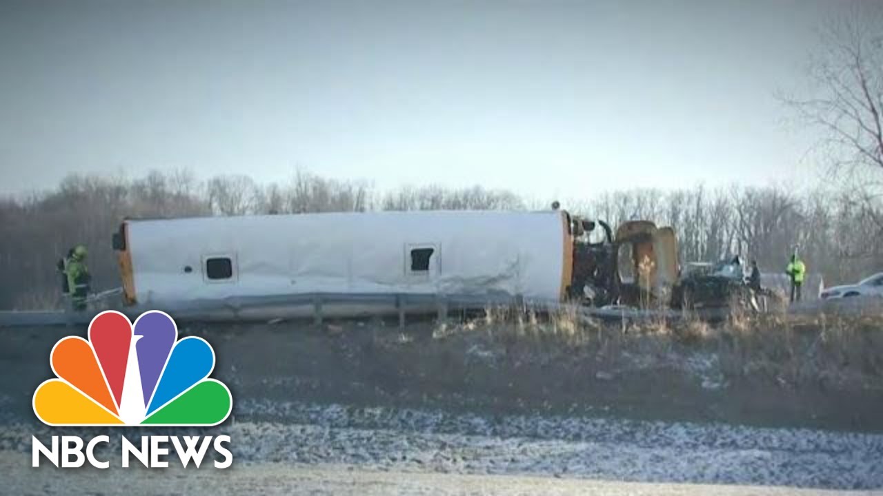 Shocking Video Of Ohio School Bus Crash Sparks Nationwide Call For Seatbelts | NBC Nightly News