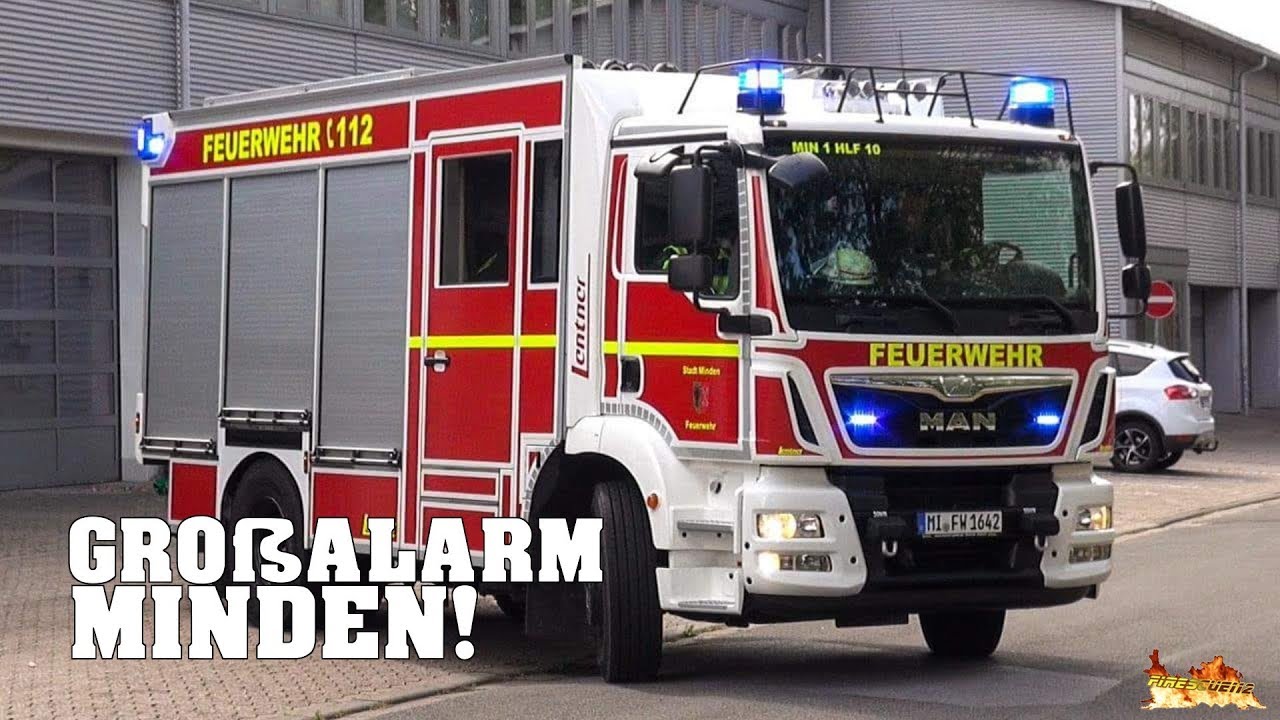 [GROSSALARM in MINDEN!] Erweiterter Löschzug BF & Freiwillige Feuerwehr Minden + 2 weitere Alarme!