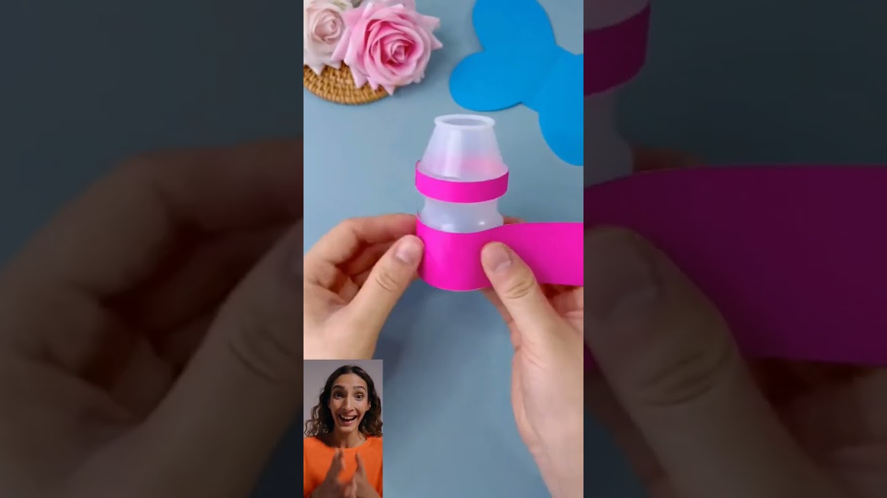 empty yakult bottle butterfly DIY craft