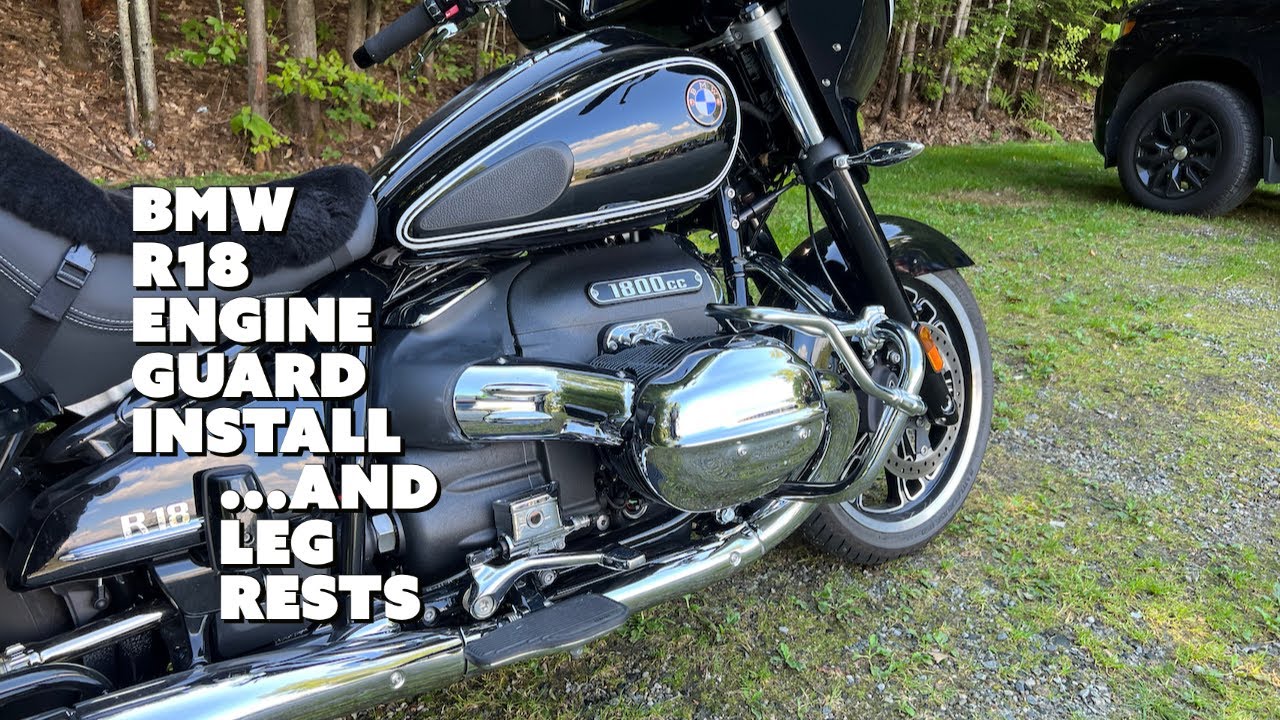 BMW R18 Engine Guard + Leg Rest Install (Crash Bars, R18 Bagger)