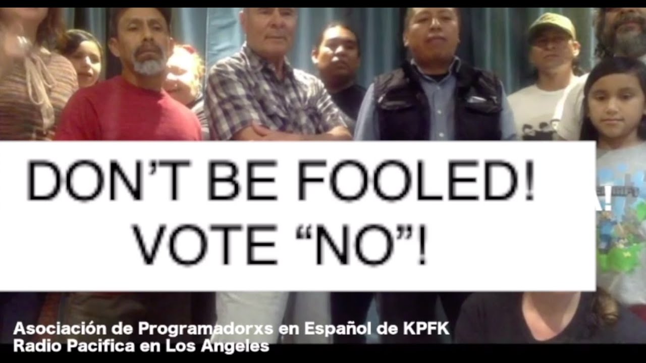 VOTE NO and SAVE PACIFICA RADIO