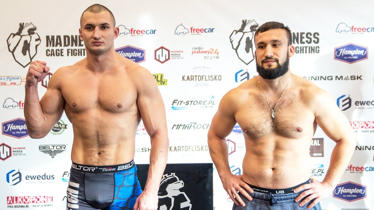 WAŻENIE PRZED GALĄ MADNESS CAGE FIGHTING 4 w Puławach