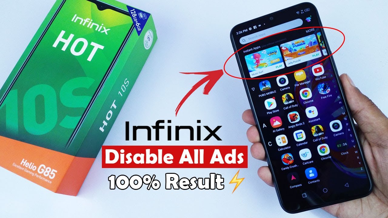 How to Remove all Ads in Infinix Hot 10S | 100% Working ⚡