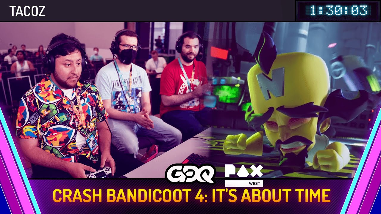Crash Bandicoot 4: It's About Time by Tacoz in 1:30:03 - GDQ @ PAX West 2024
