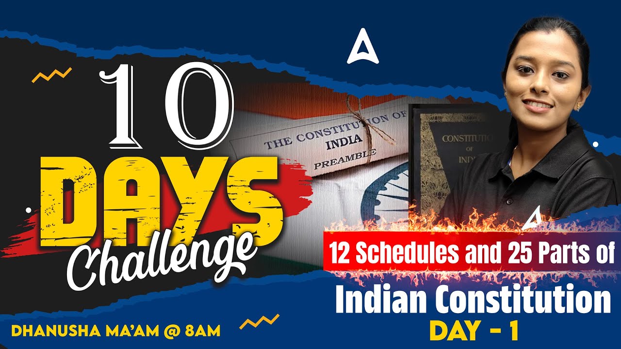 TNPSC Group 1, 2, 4 Polity 2025 | 12 Schedules and 25 Parts of the Indian Constitution | Day 1