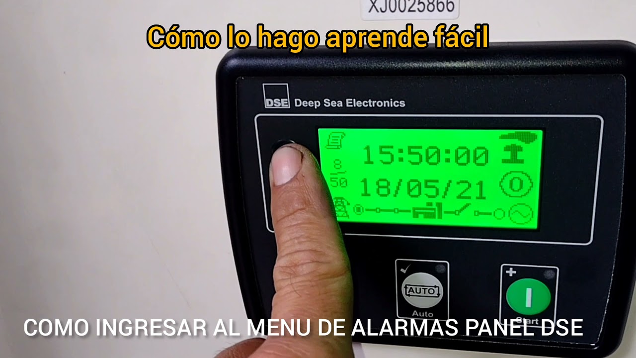 COMO INGRESAR AL MENU DE ALARMAS EN EL PANEL DSE4520 CONTROLADOR DE GRUPO ELECTROGENO
