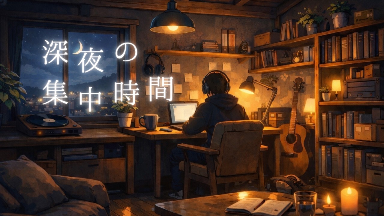 【作業用BGM｜1時間】Midnight Deep Focus｜深夜の集中時間