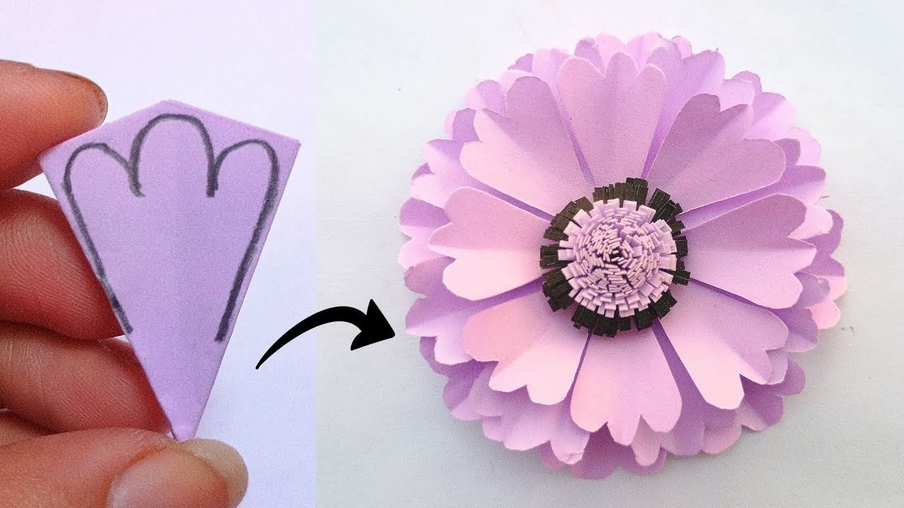 How to make paper flower 🌷 / paper se flower kaise banaye / flower home decor ideas 