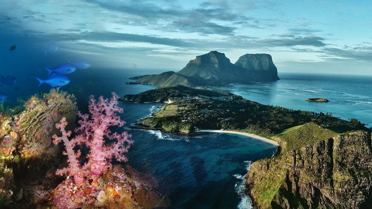 Sky & Sea | Magical Lord Howe Island 4K Footage: Underwater and Drone Relaxation Film