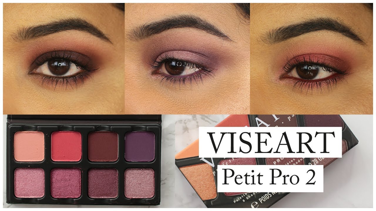 Viseart Petit Pro 2 Palette - 3 looks 1 palette on Indian skin tone, Swatches & Review