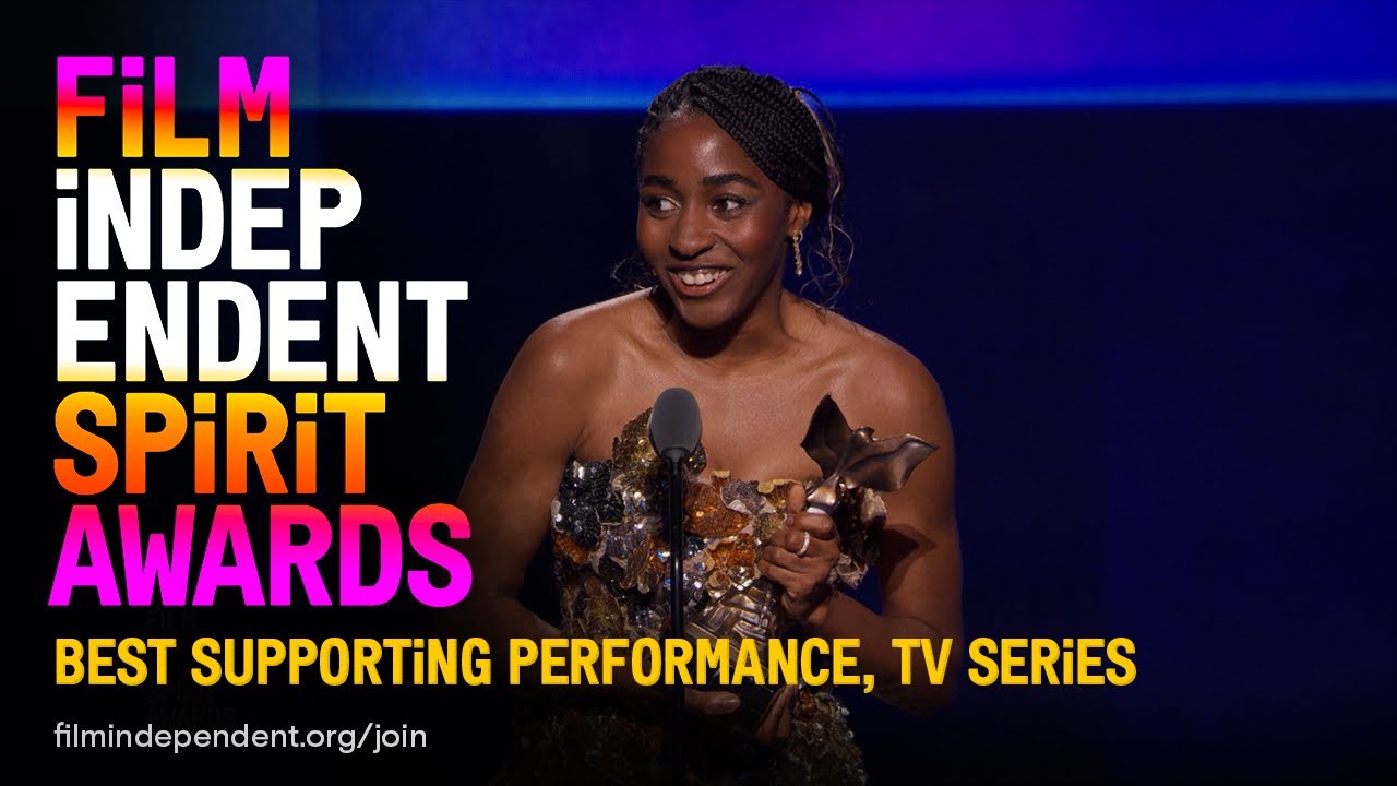AYO EDEBIRI wins BEST SUPPORTING in BEST NEW SCRIPTED SERIES | 2023 Film Independent Spirit Awards