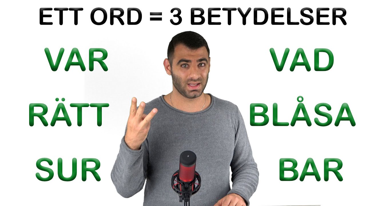 VIKTIGT ATT KUNNA!!! Homonymer = Ord som betyder flera olika saker!