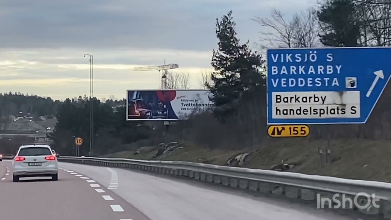 Järfälla.  Motorväg Körning mot E 18 Stockholm