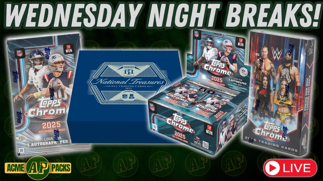 Wednesday Night Sports Card Breaks! TOPPS CHROME FOOTBALL RELEASE DAY!