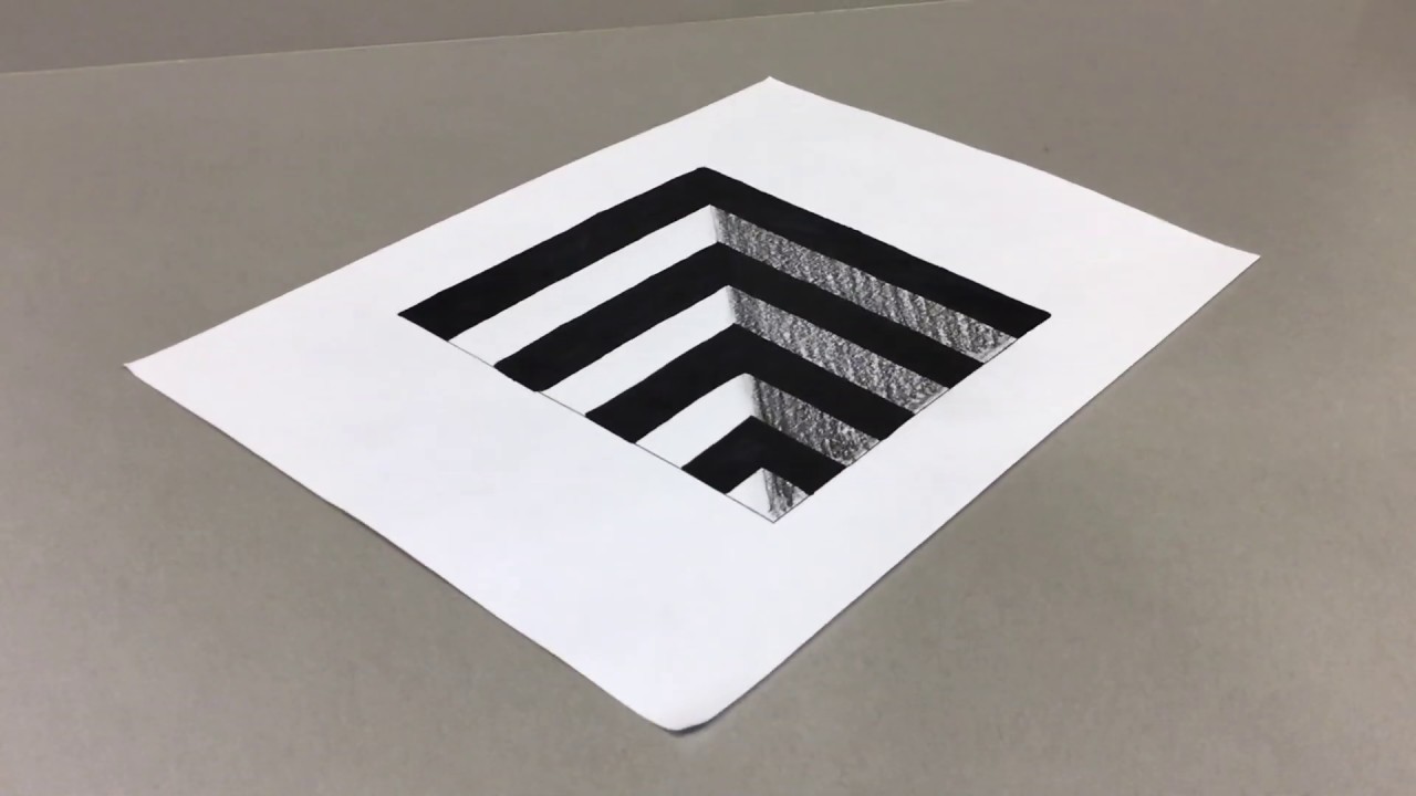 Como dibujar un agujero anamórfico Trick art