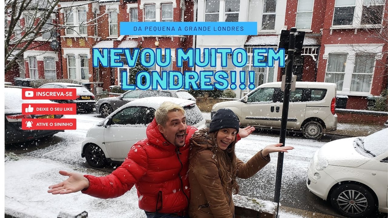 NEVE EM LONDRES !!!  INVERNO NA INGLATERRA.