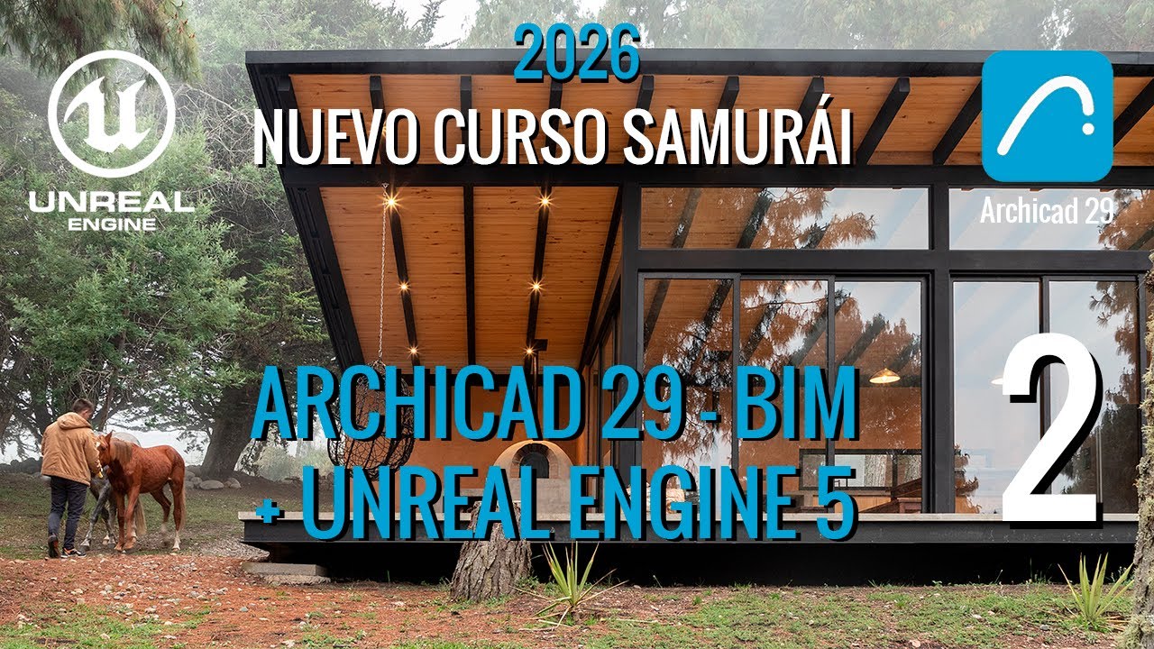 NUEVO CURSO SAMURÁI ARCHICAD 29 BIM + UNREAL ENGINE 5 - Video 2 - Vigas Cadena