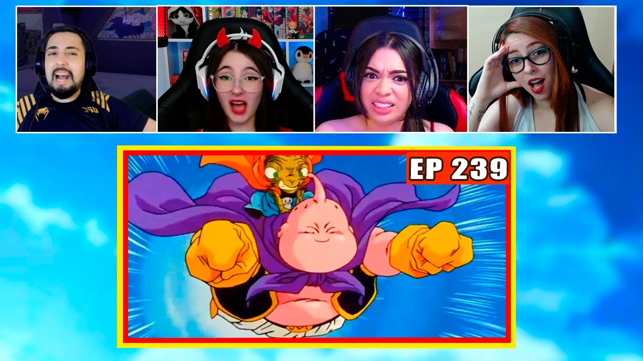 Majin boo toca o Terror na Terra | 4 Pessoas Reagindo | Dragon Ball Z - EP 239