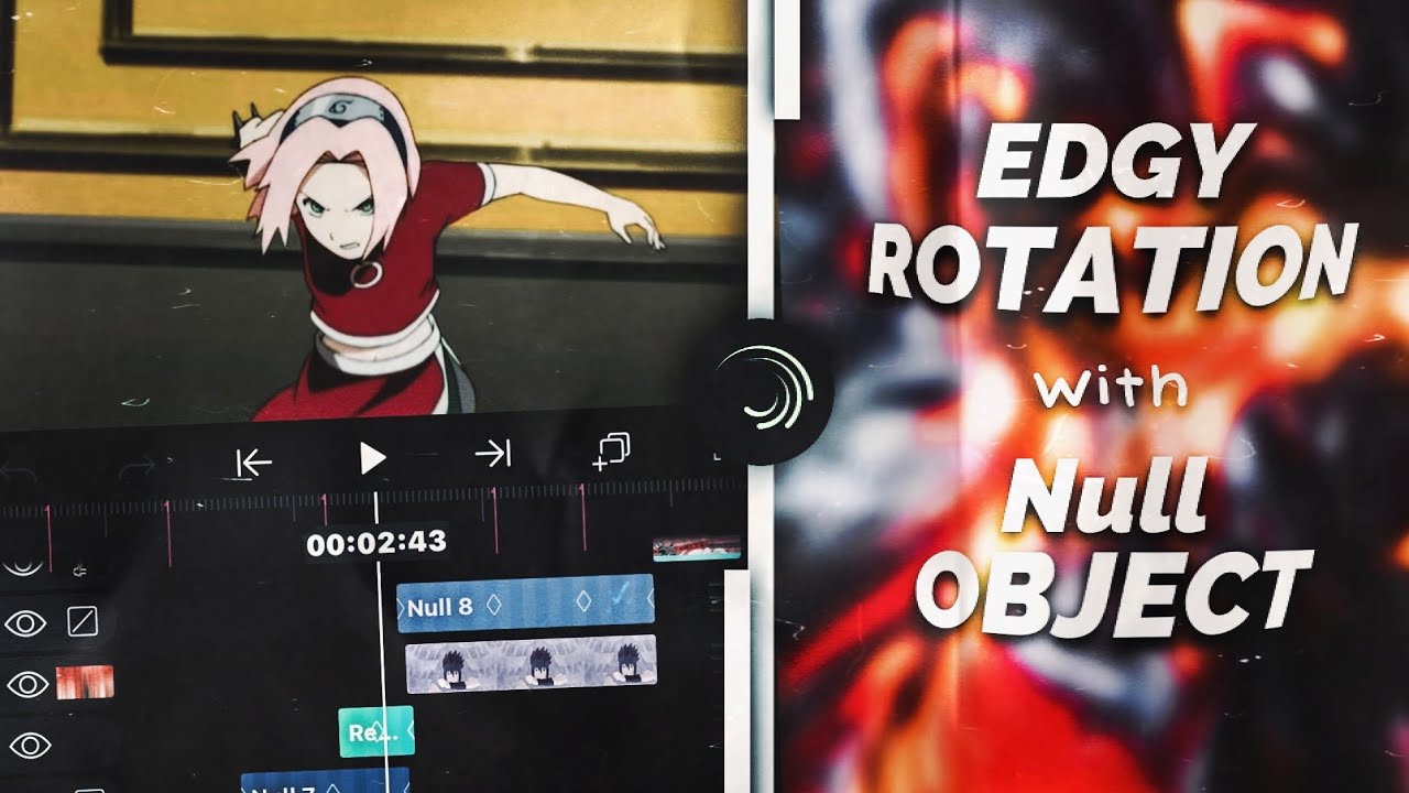 Edgy Rotation with Null Object | ALIGHT MOTION | ANDROID & iOS | TUTORIAL
