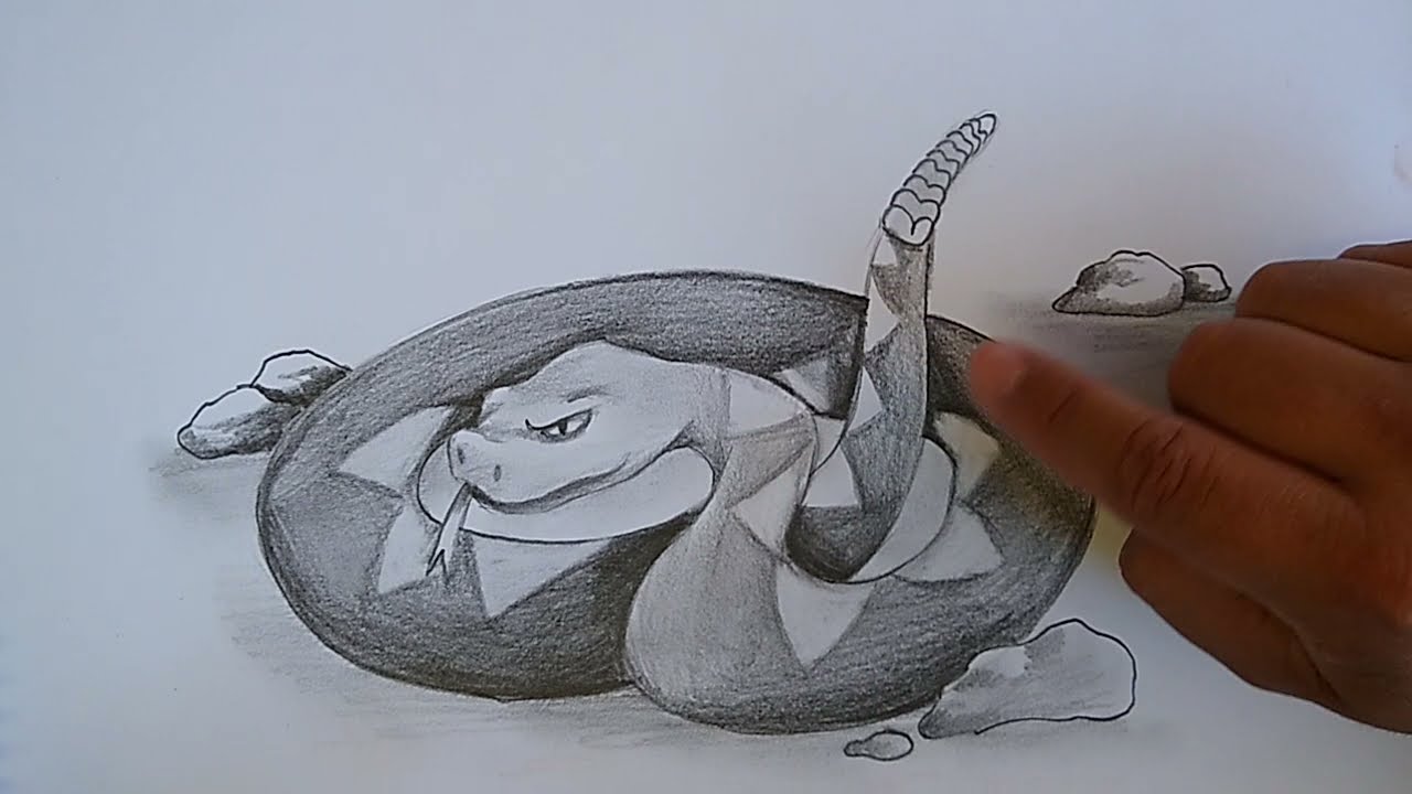 Cómo dibujar una Víbora de Cascabel!!! Fácil y a lápiz
