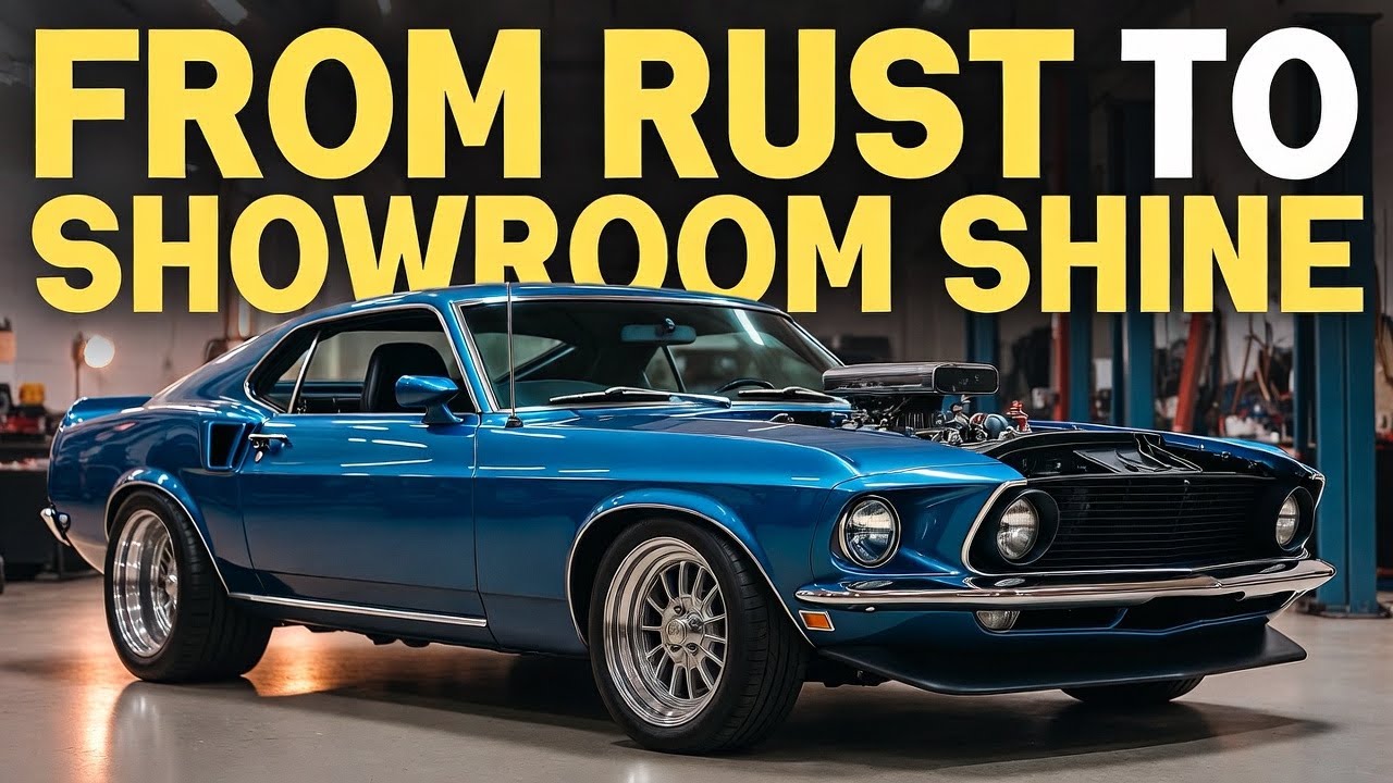 “Blue Ford Mustang Boss 429 1969 ASMR Full Restoration – Rust to Shine”