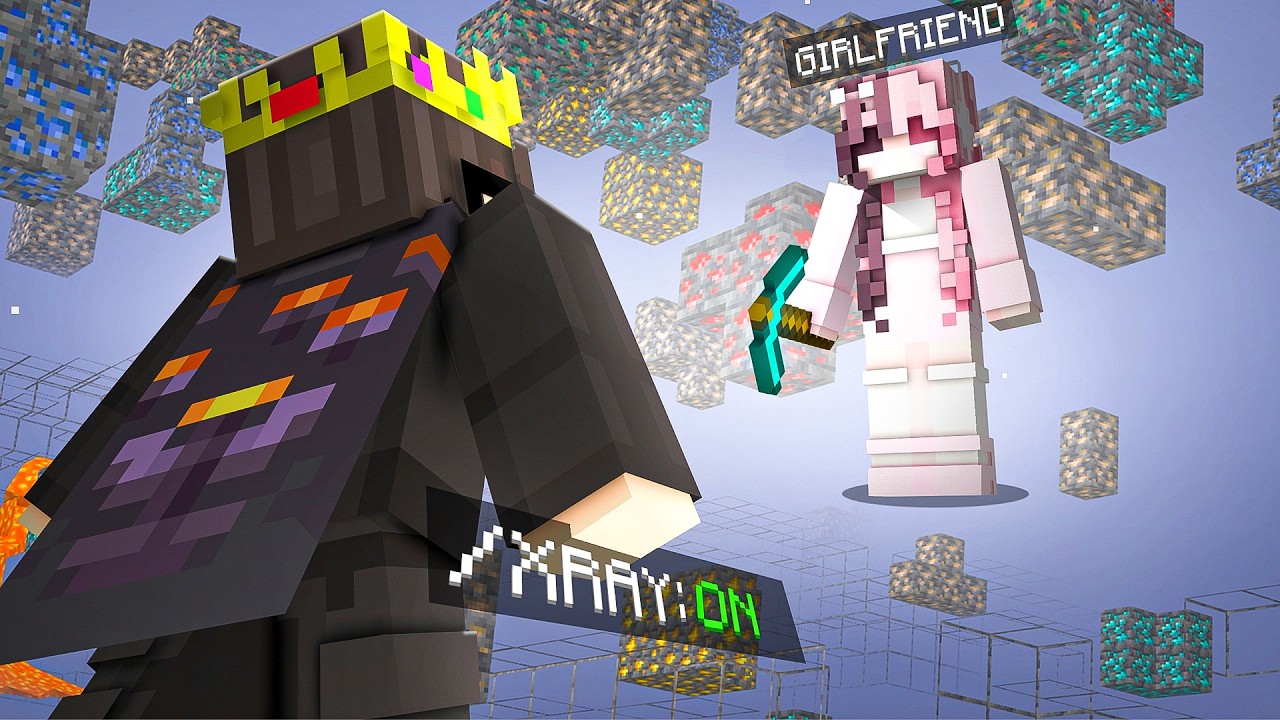 Secretly X-RAYING On My Girlfriend's Minecraft SMP..!