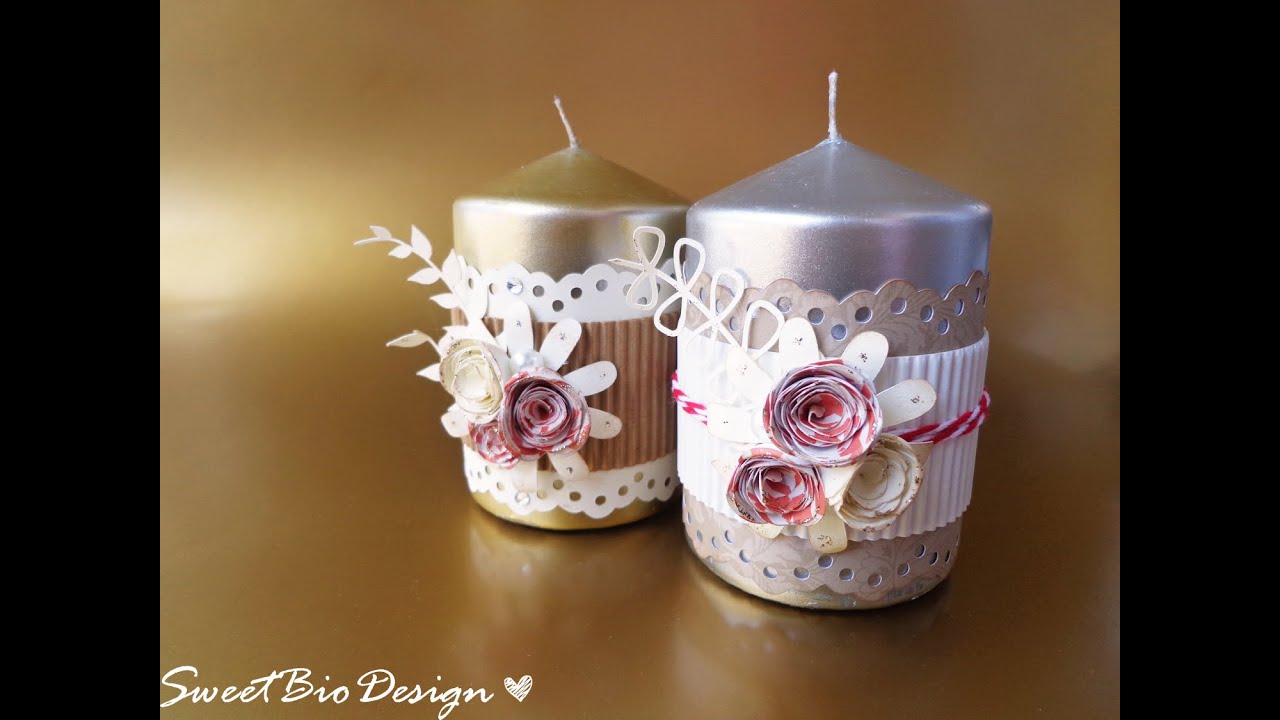 Candele Decorate fai da te - Gift Idea: Decorated Candles