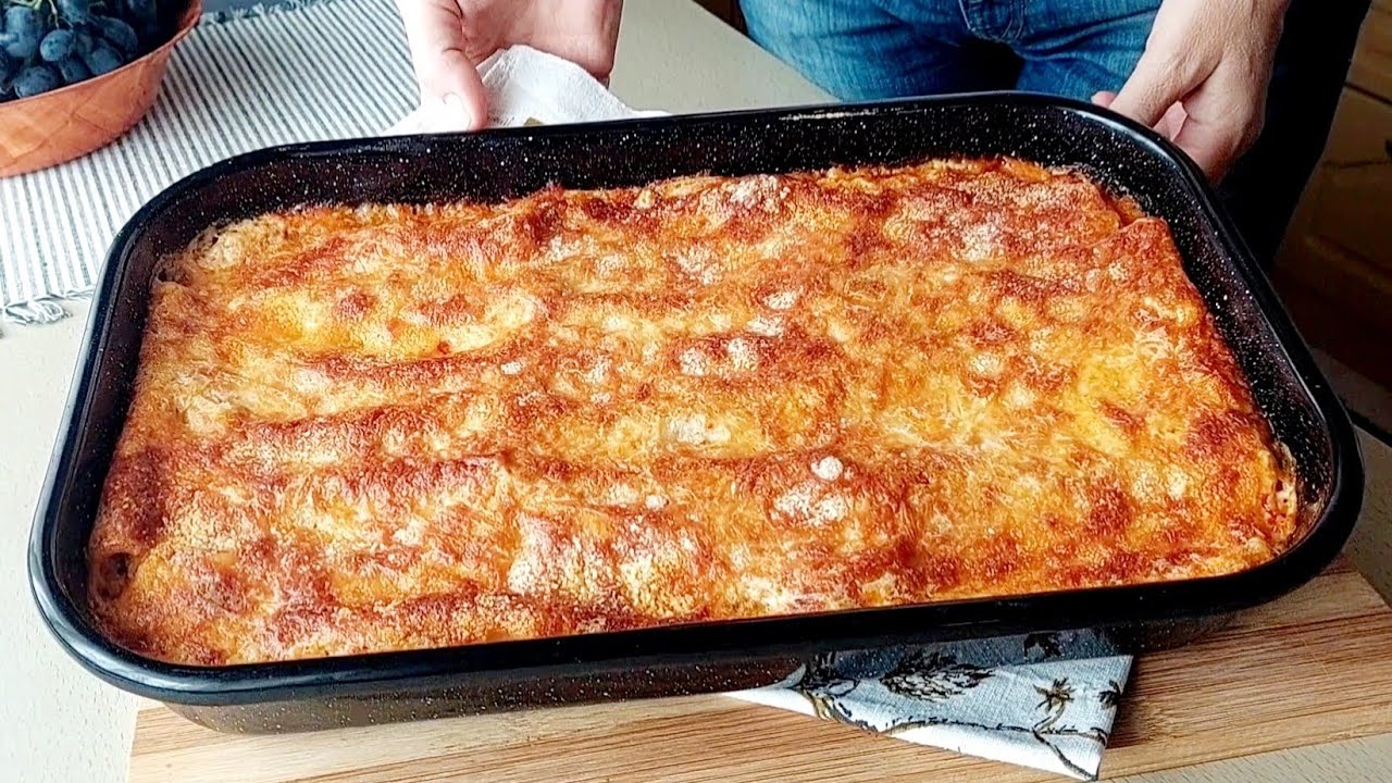 🌺 Zapečeni kaneloni sa mlevenim  mesom - Baked cannelloni 🌸