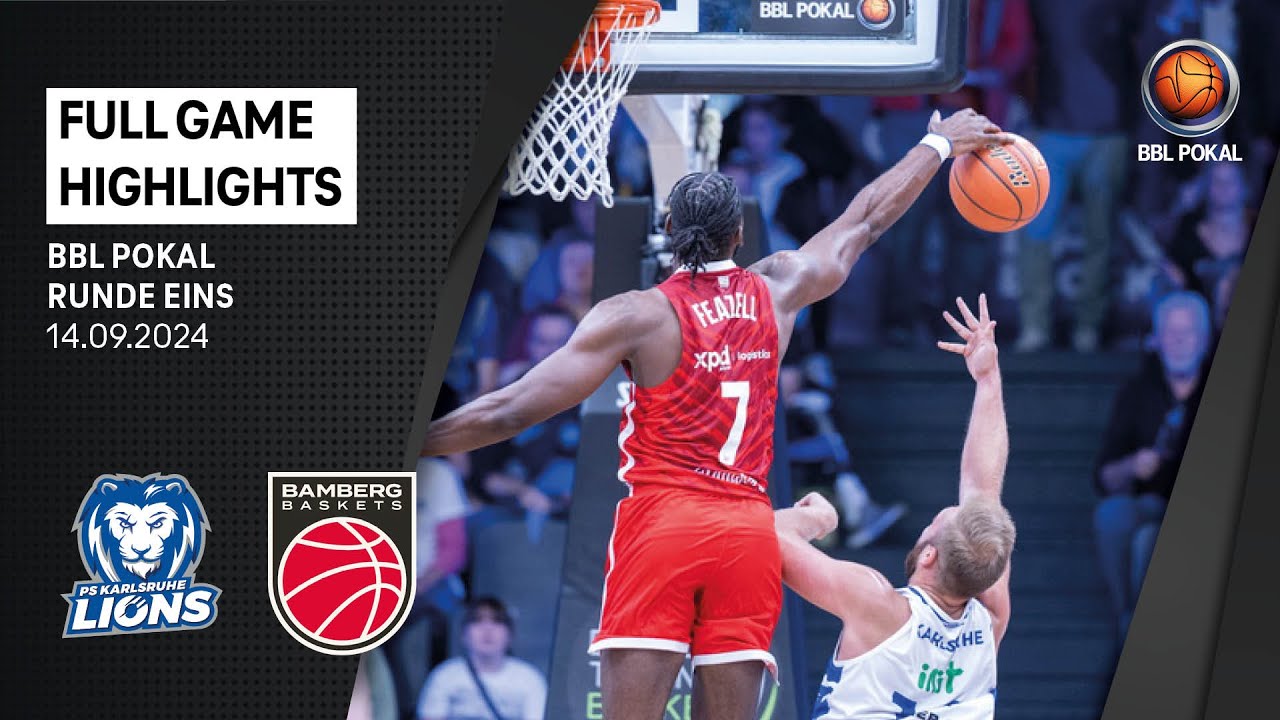 PS Karlsruhe LIONS vs. Bamberg Baskets - Full Game Highlights - BBL Pokal 1. Runde - 14.09.2024