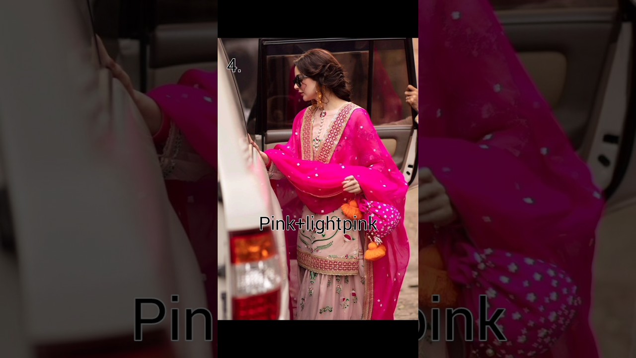pink k sath kon se colour contrast kr skti hai #pink #pinksuit #suit #suits #suitdesign #viralreels