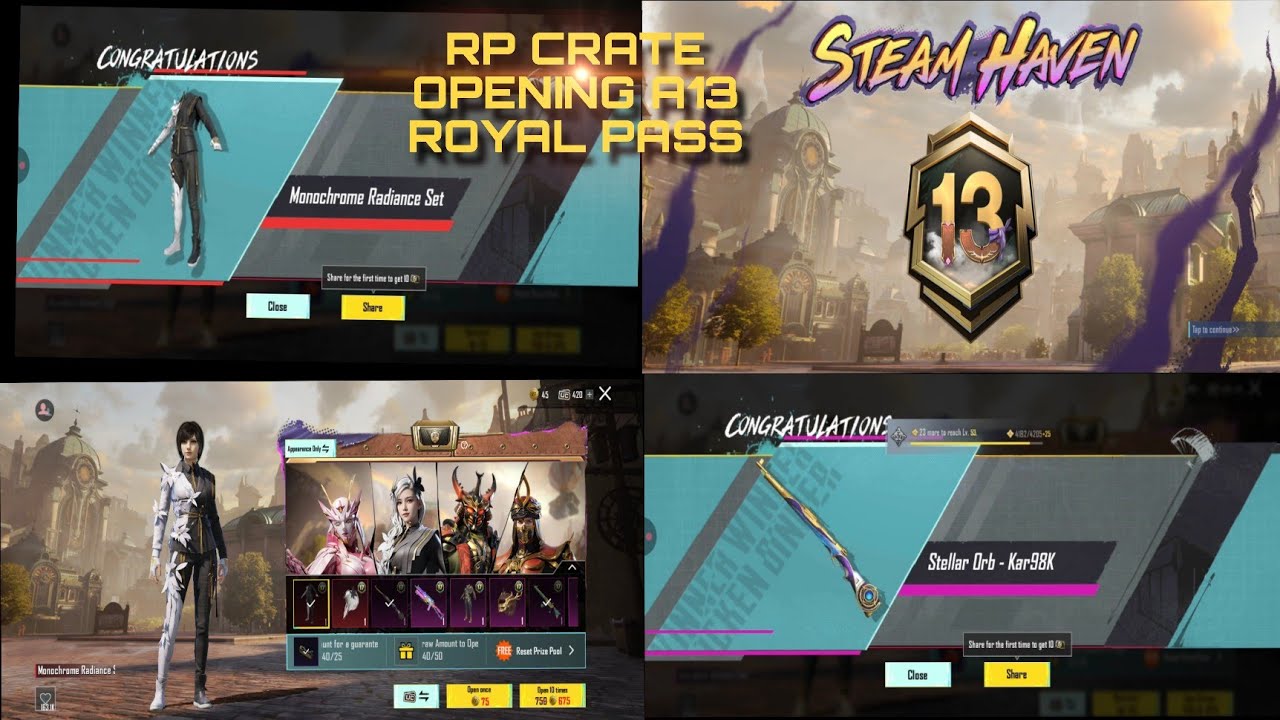 RP CRATE OPENING A12 ROYAL PASS 😍