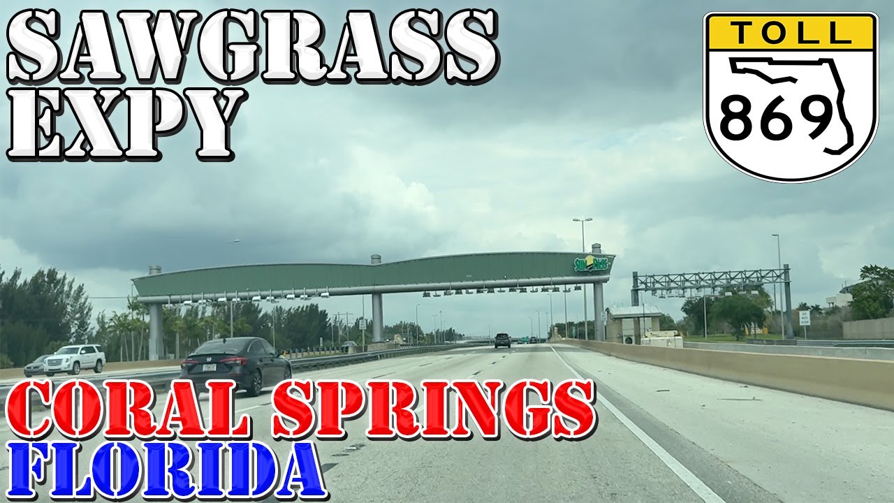 FL 869 North - Sawgrass Expressway - Coral Springs - Florida - 4K Highway Drive