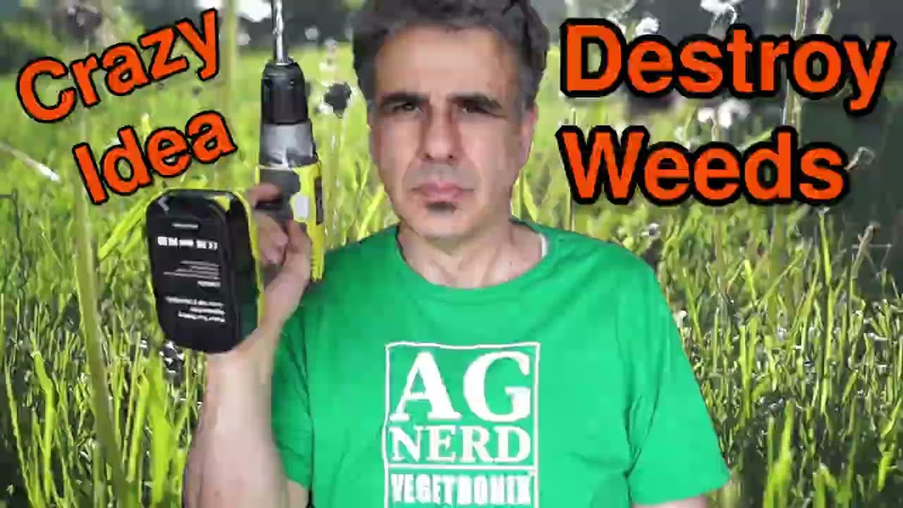 How To Destroy Weeds in your Garden With a Power Drill - No Pesticides.